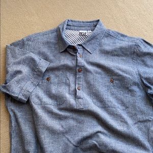 NSF pull over woven shirt